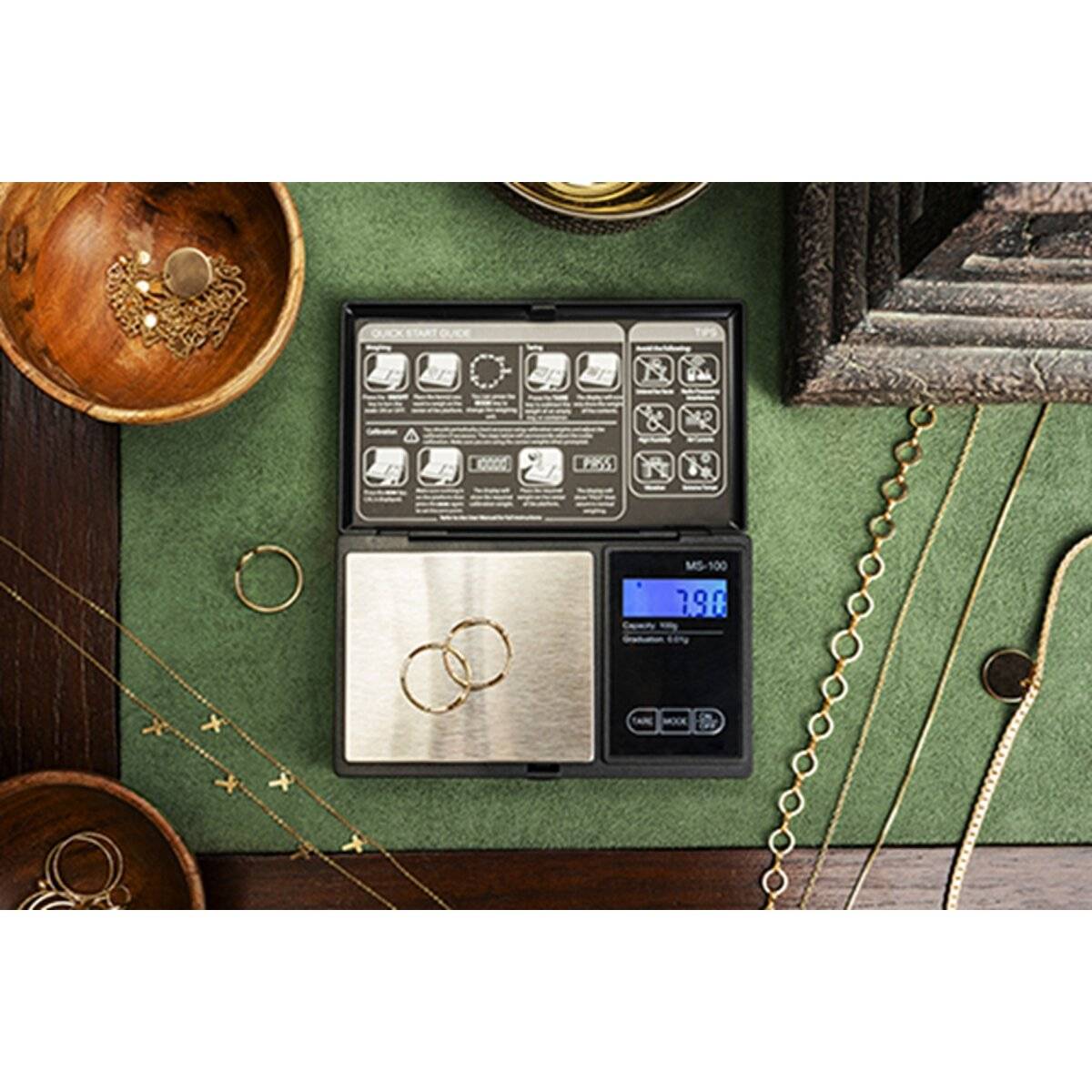 ADLER AD 3176 Präzisionswaage, Feinwaage für Schmuck, Gold, Labor & Küche