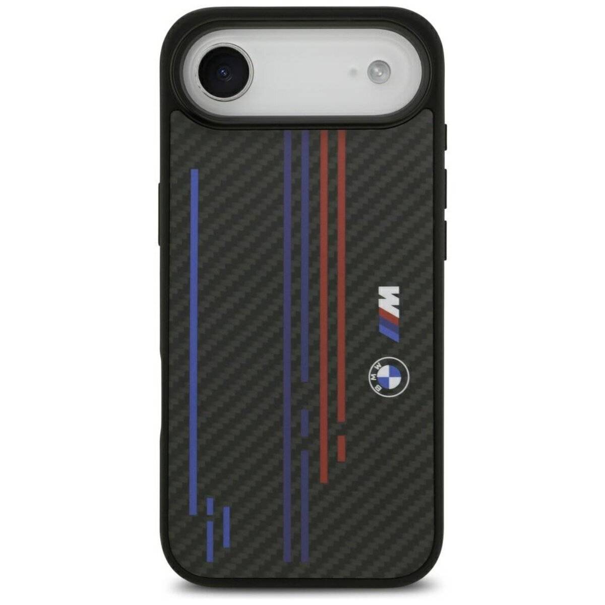 BMW M Kevlar Carbon-Design Case Handyhülle mit Logo kompatibel mit iPhone Air – Schwarz