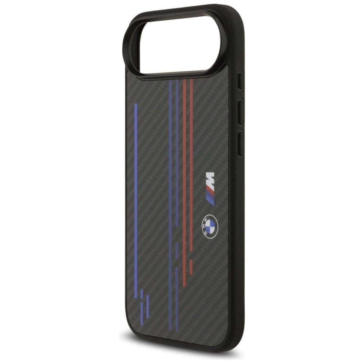 BMW M Kevlar Carbon-Design Case Handyhülle mit Logo kompatibel mit iPhone Air – Schwarz