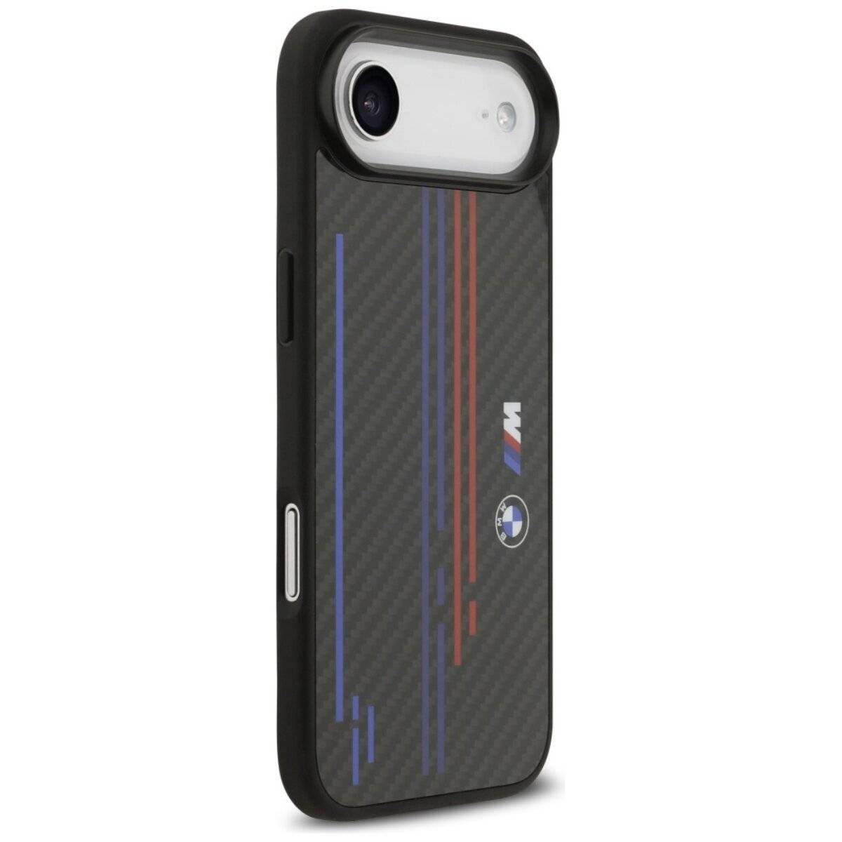BMW M Kevlar Carbon-Design Case Handyhülle mit Logo kompatibel mit iPhone Air – Schwarz