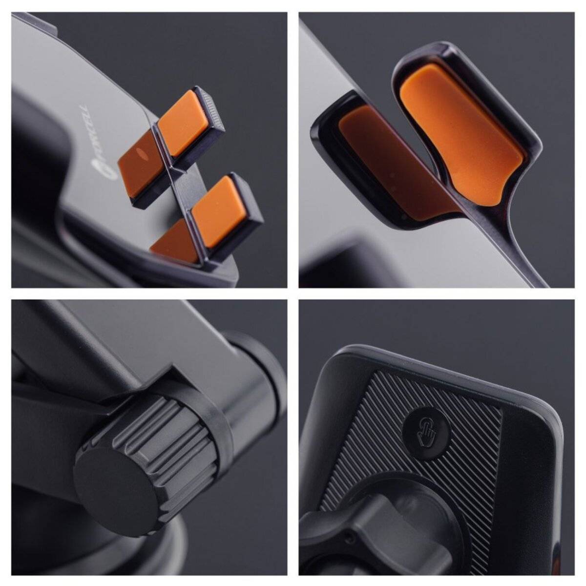 Forcell F-GRIP HS6 – Kfz-Halterung mit kabelloser 15 W Schnellladefunktion Schwarz