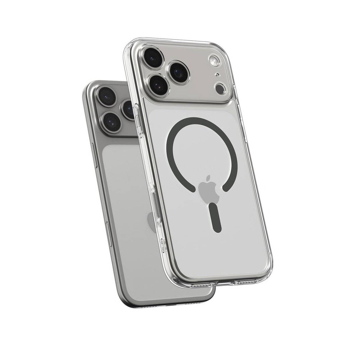 Spigen Ultra Hybrid Case kompatibel mit iPhone 17 Pro – Clear Gray