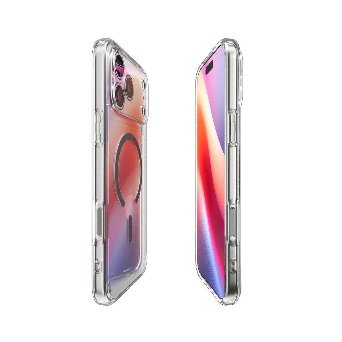 Spigen Ultra Hybrid Case kompatibel mit iPhone 17 Pro – Clear Gray