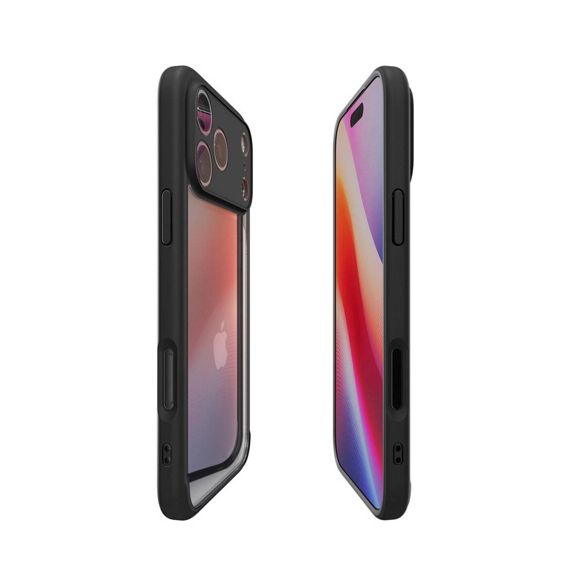 Spigen Ultra Hybrid Case kompatibel mit iPhone 17 Pro – Mattschwarz