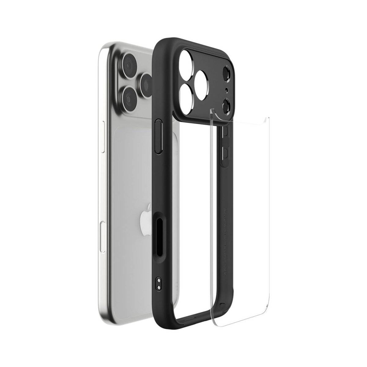 Spigen Ultra Hybrid Case kompatibel mit iPhone 17 Pro – Mattschwarz