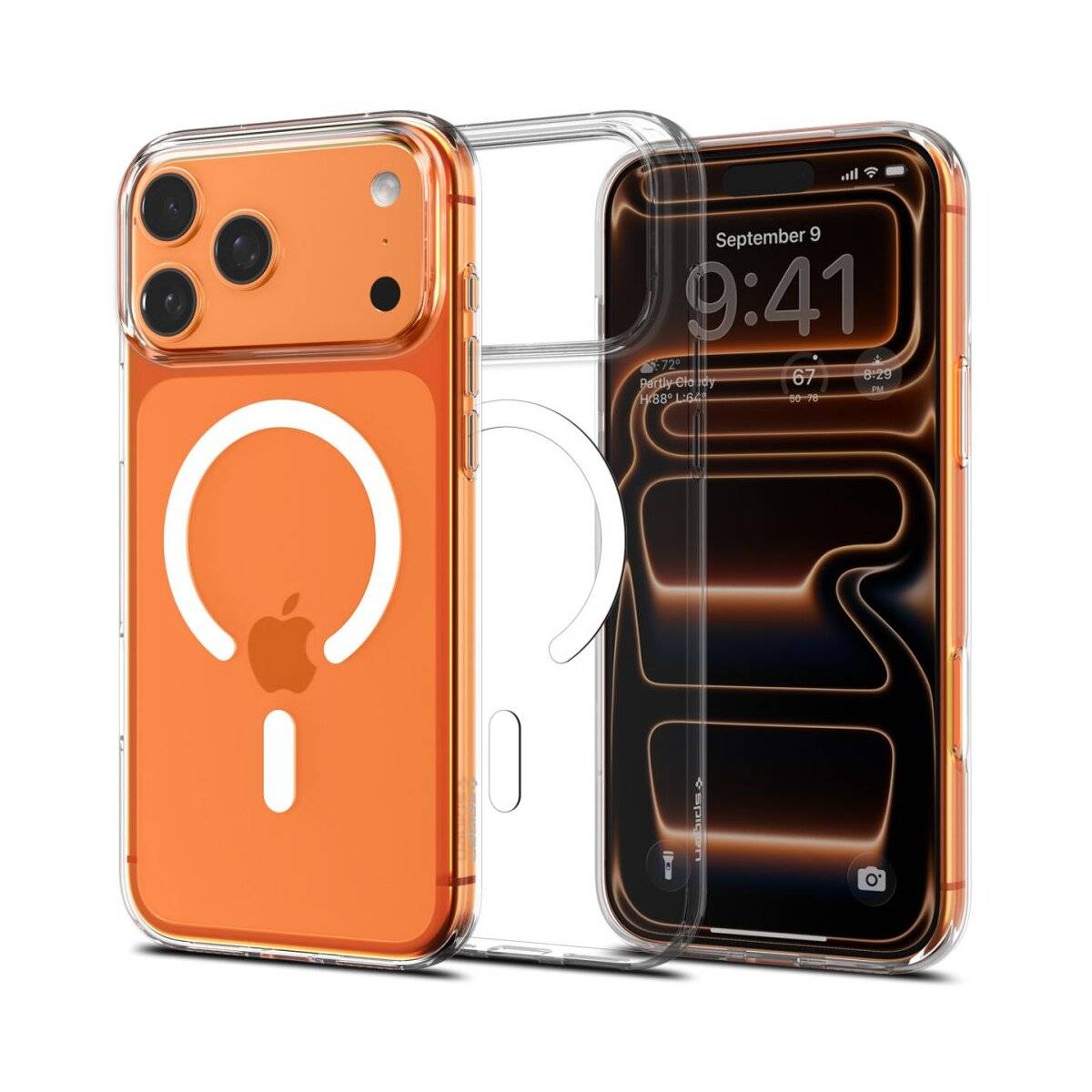 Spigen Liquid Crystal Mag Case kompatibel mit iPhone 17 Pro Max – Transparent / Weiß