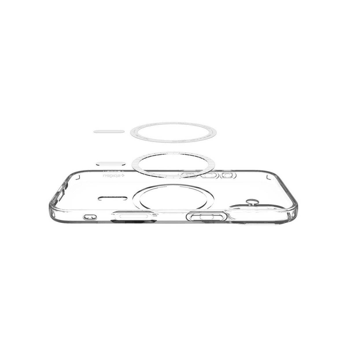 Spigen Liquid Crystal Mag Case kompatibel mit iPhone 17 – Transparent / Weiß