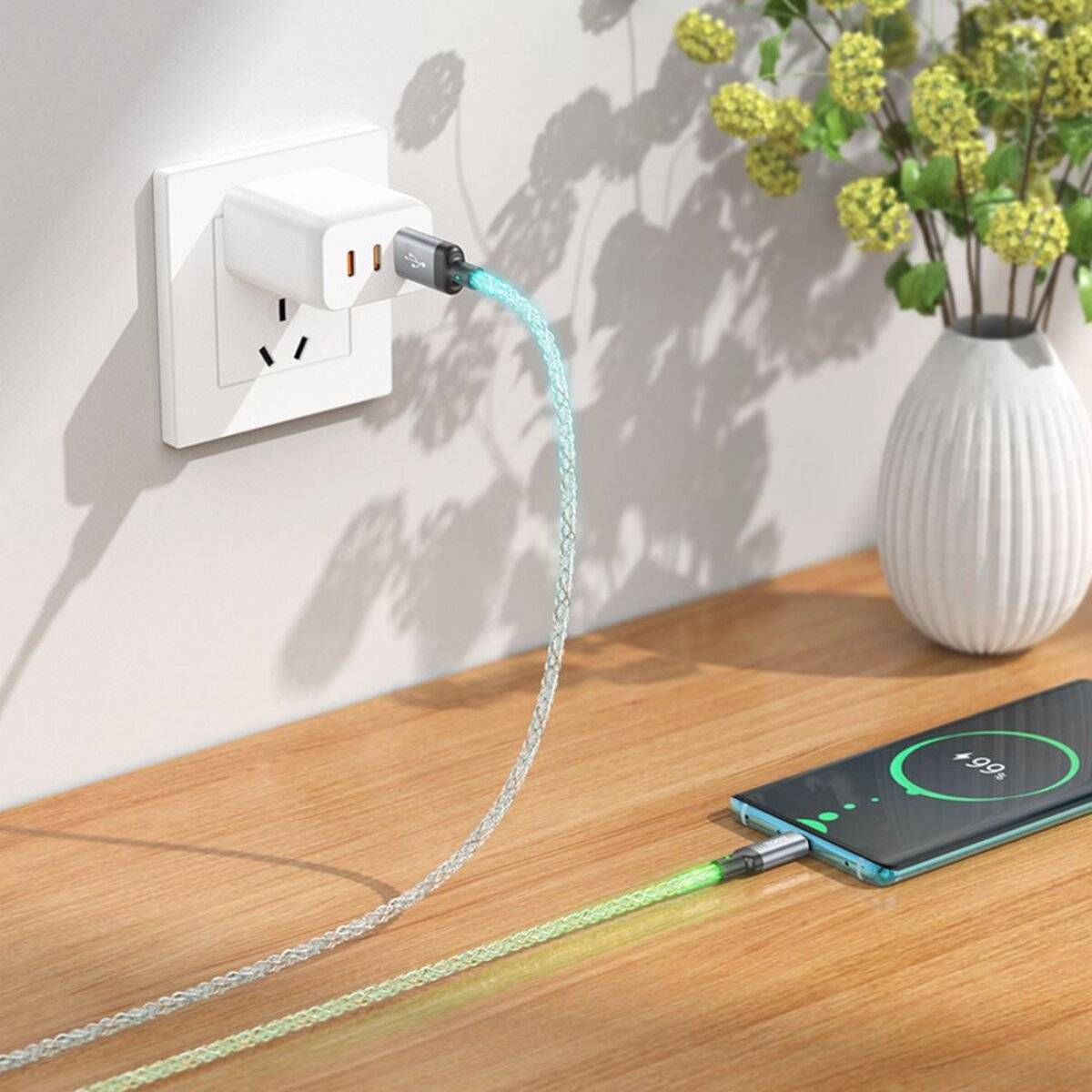 HOCO U112 USB-A zu Typ-C Kabel 3A 1 m – Grau