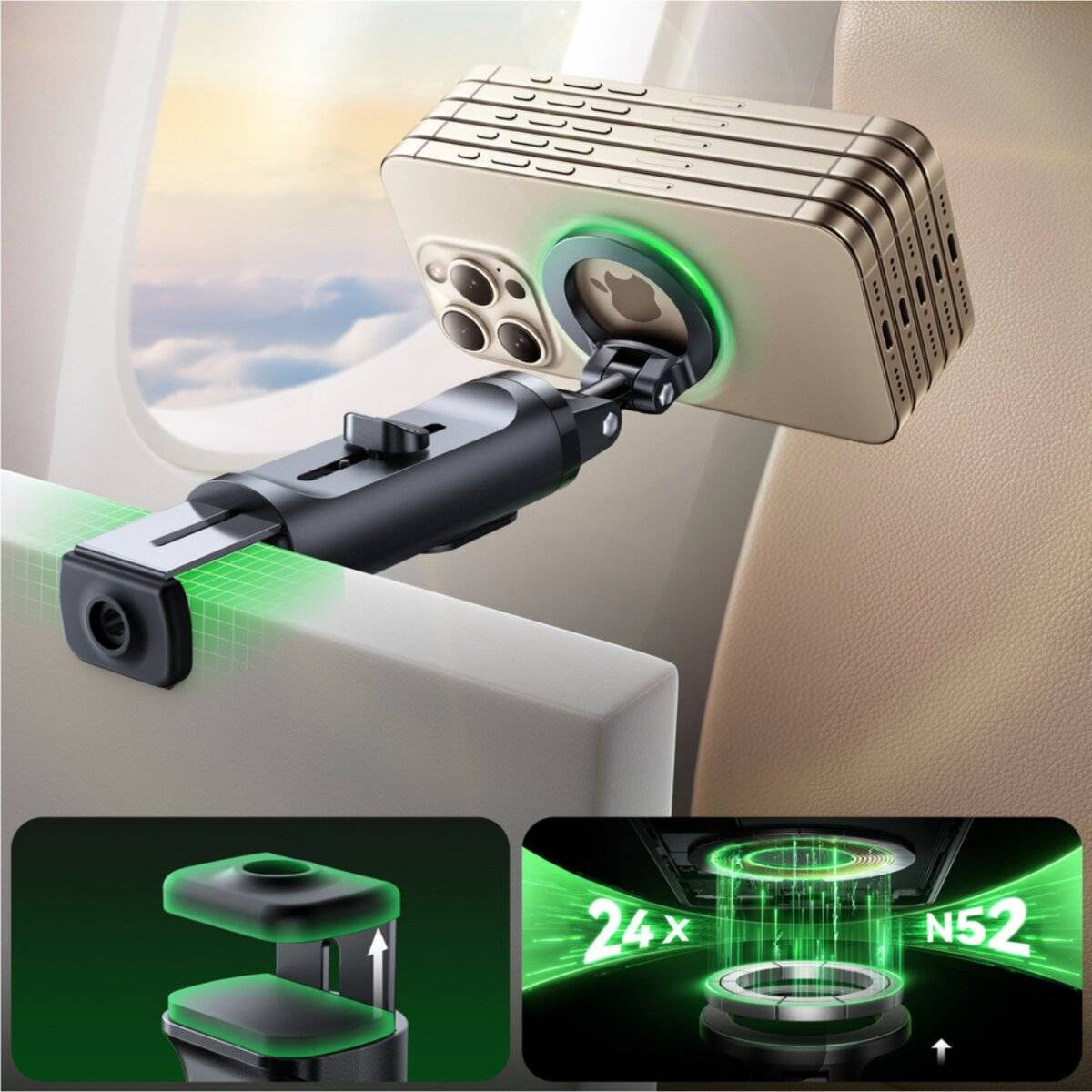 Joyroom JR-ZS509 MagSafe-kompatibler Selfie-Stick mit Bluetooth – Schwarz