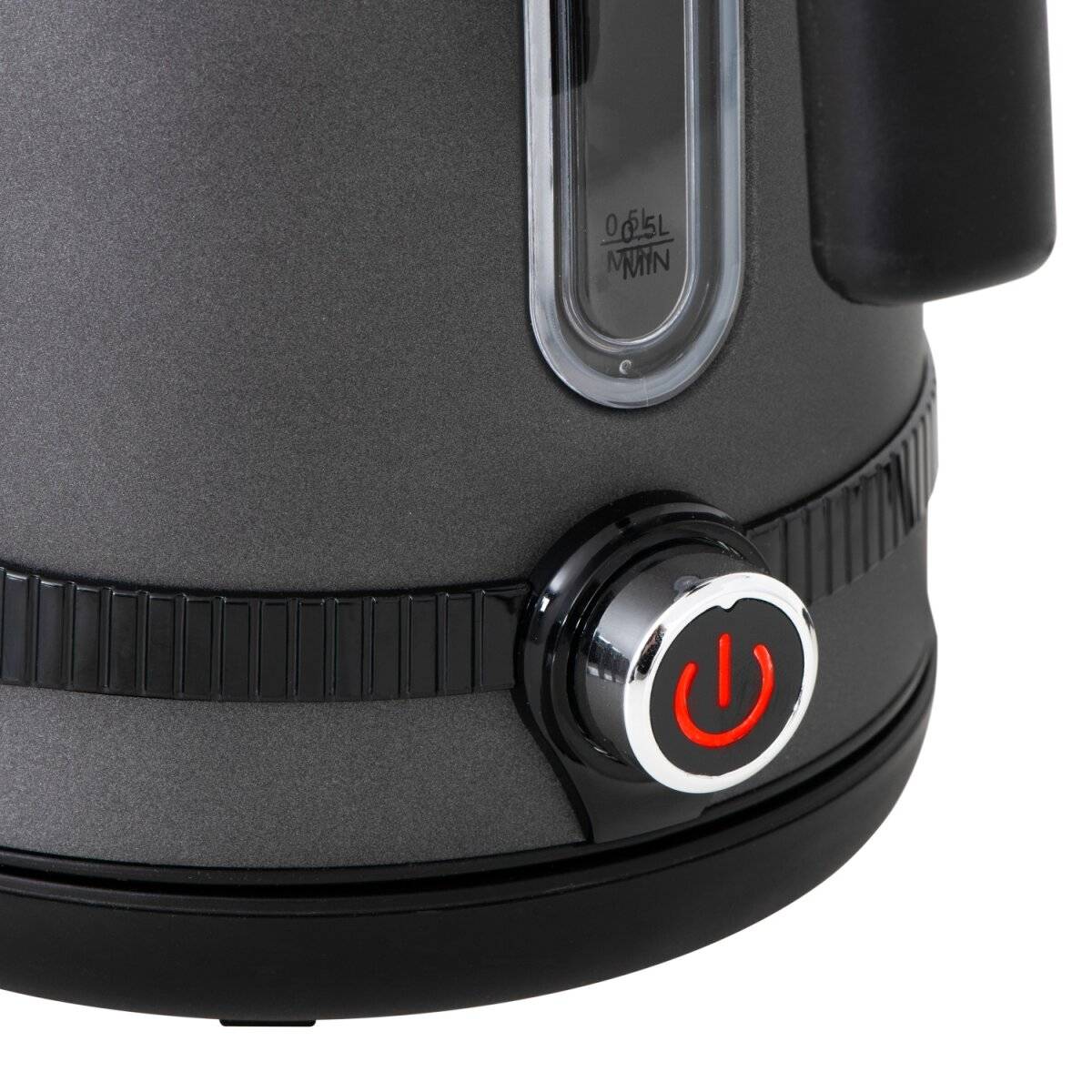 Adler AD 1295 Edelstahl-Wasserkocher 1,7 L mit LCD-Display - Grau