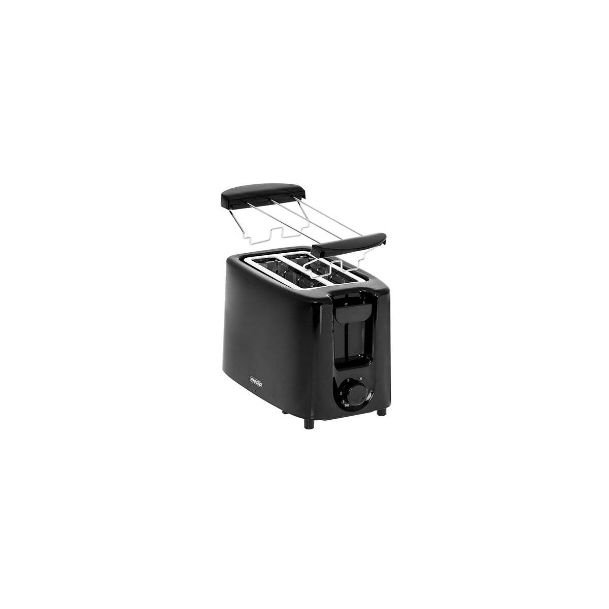 Mesko MS 3220 2-Scheiben-Toaster 900 W mit 6 Stufen - Schwarz