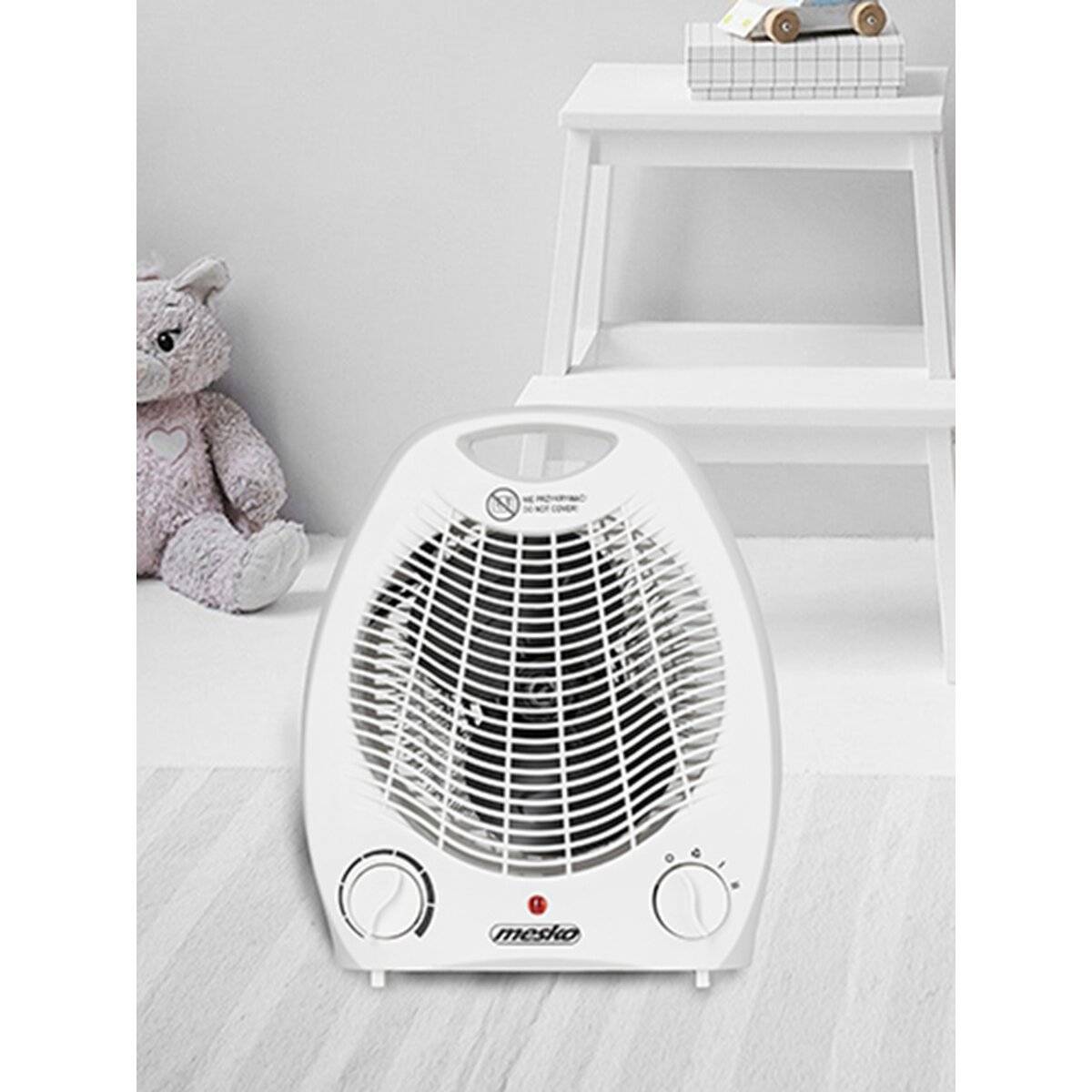 Mesko MS 7719 Heizlüfter mit 2 Heizstufen - 2000 W, Weiß