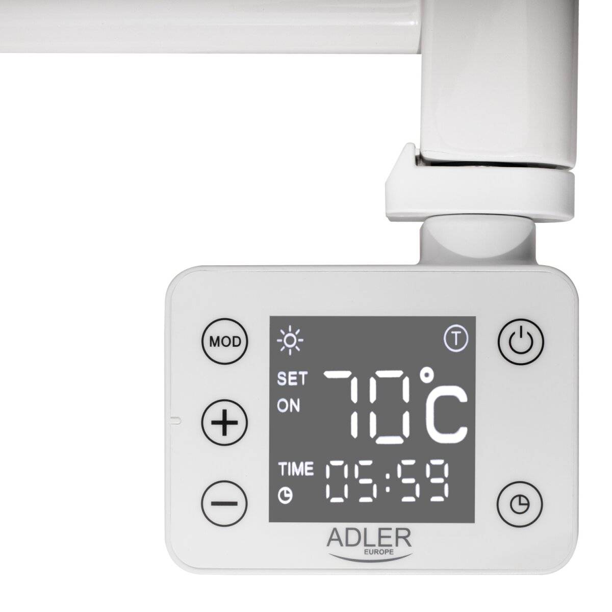 Adler AD 7823 Badheizkörper 400 W mit LED-Display, IP24 - Weiß