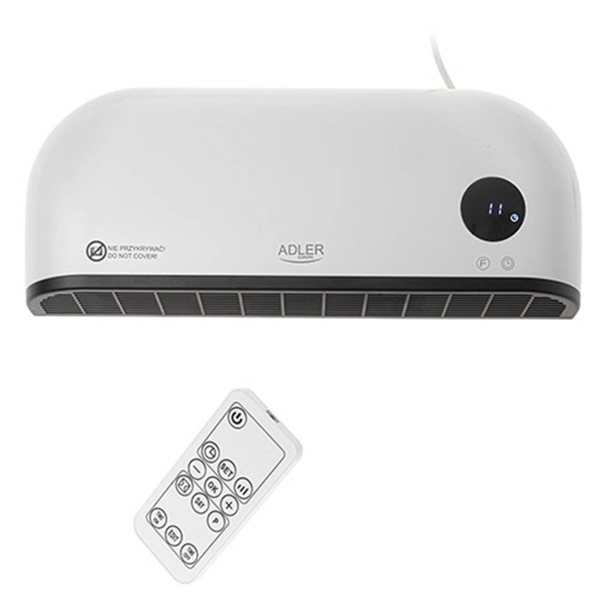 Adler AD 7751 Luftschleier mit LED-Display - 2000 W in Weiß