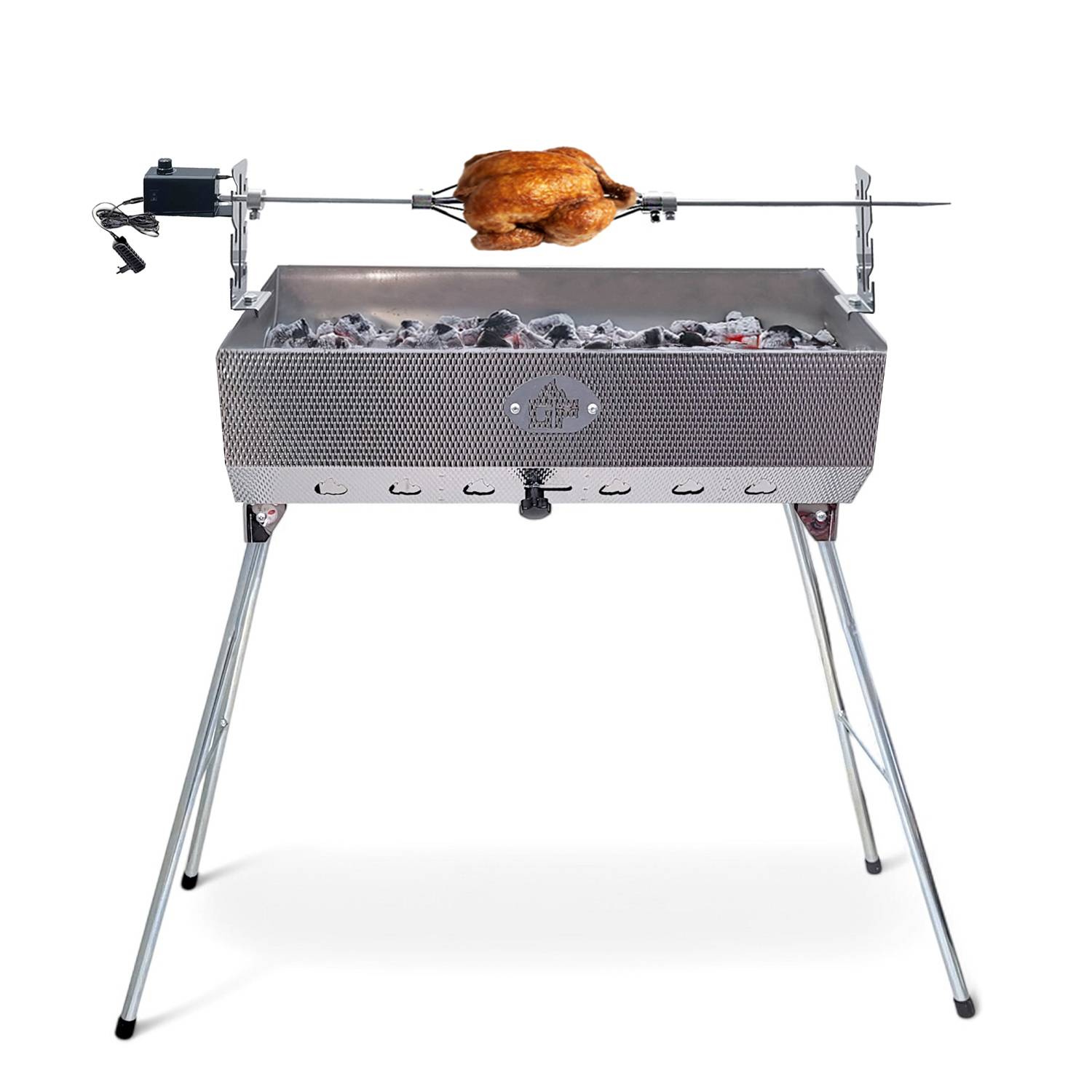 Mangal Taschkent mit Döner Hähnchen Drehspieß Motor