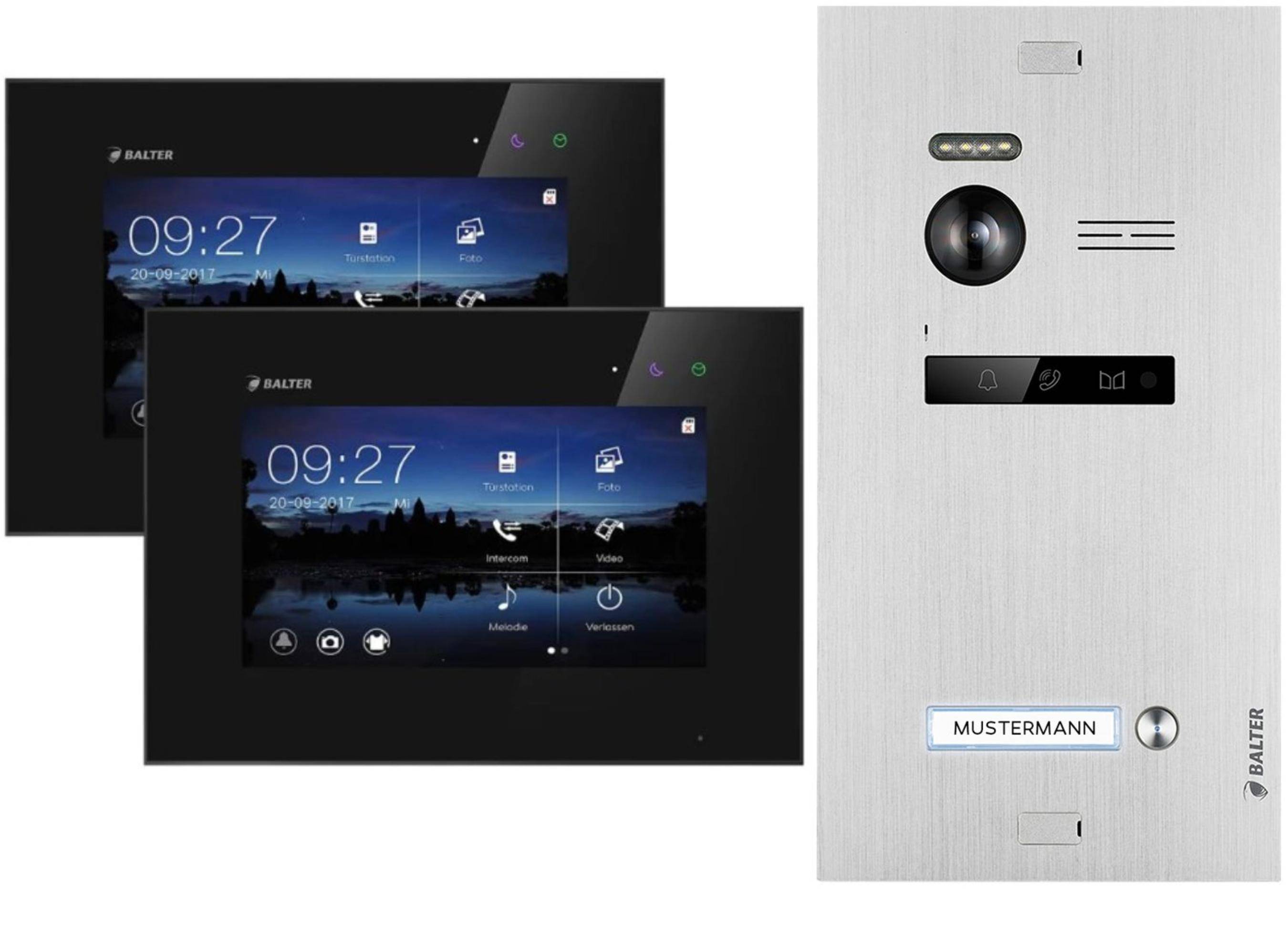 EVO Video-Türsprechanlage für Einfamilienhaus mit 2x 7 Zoll Monitor