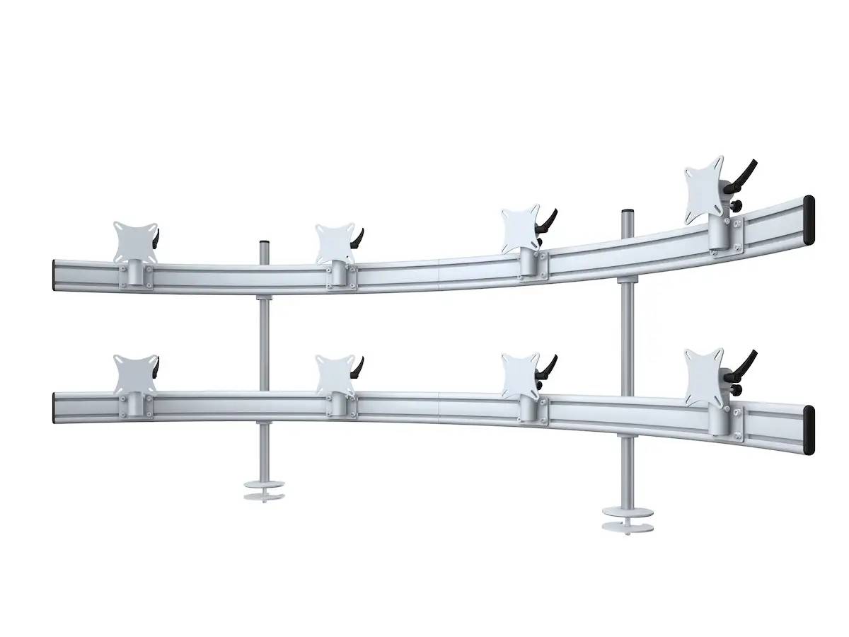 Para System Monitorhalterung für 8 Monitore Einbauadapter mit Kabelauslass (MA) 4+4 - 20''-24''