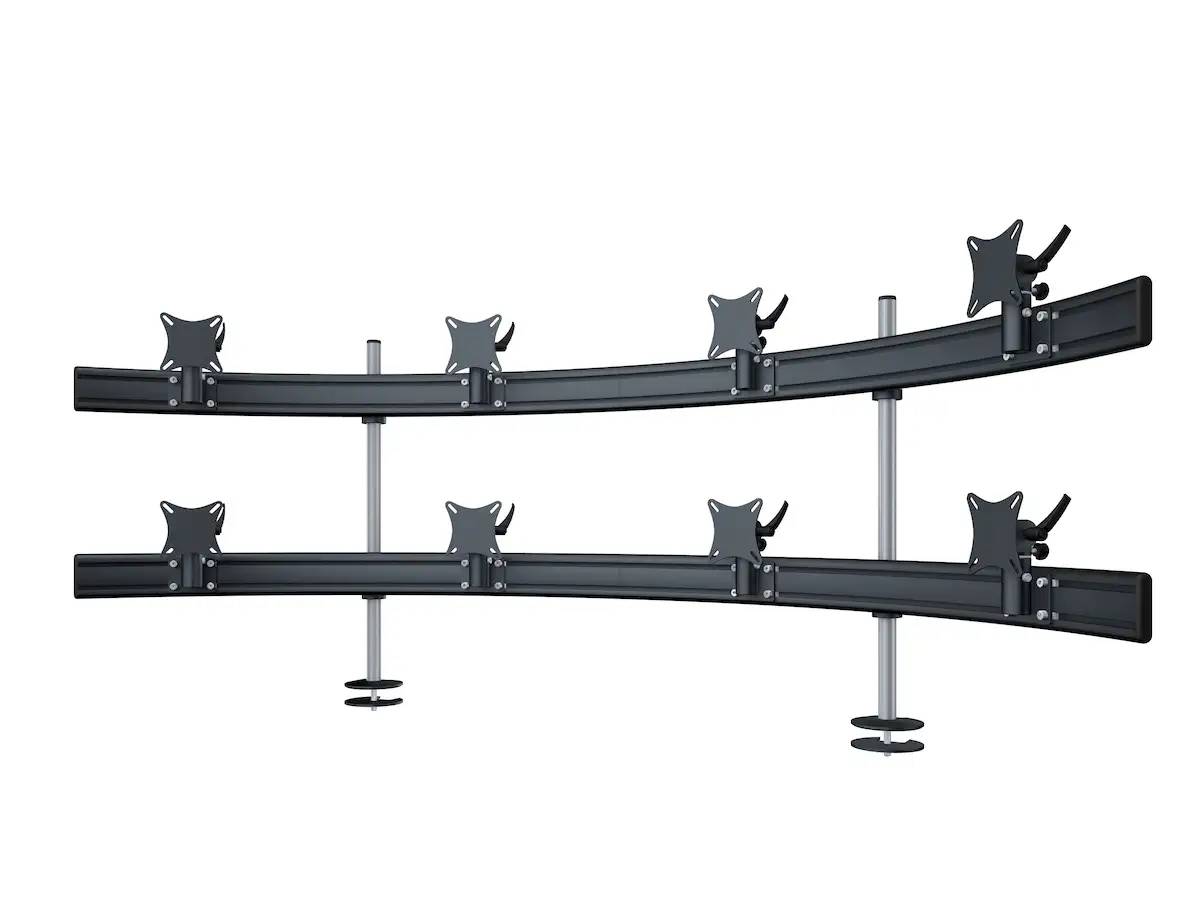 Para System Monitorhalterung für 8 Monitore Einbauadapter mit Kabelauslass (MA) 4+4 - 20''-24''