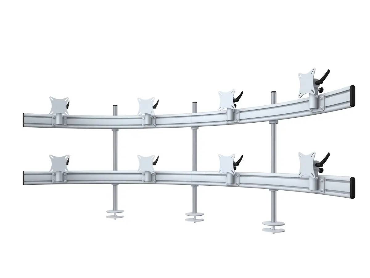 Para System Monitorhalterung für 8 Monitore Einbauadapter mit Kabelauslass (MA) 4+4 - 25''-32''