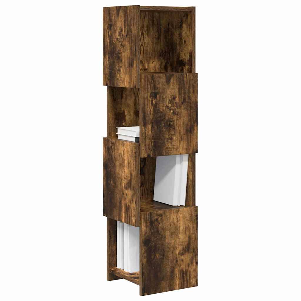 vidaXL Eckschrank Geräucherte Eiche 25,5x25x102cm Holzwerkstoff