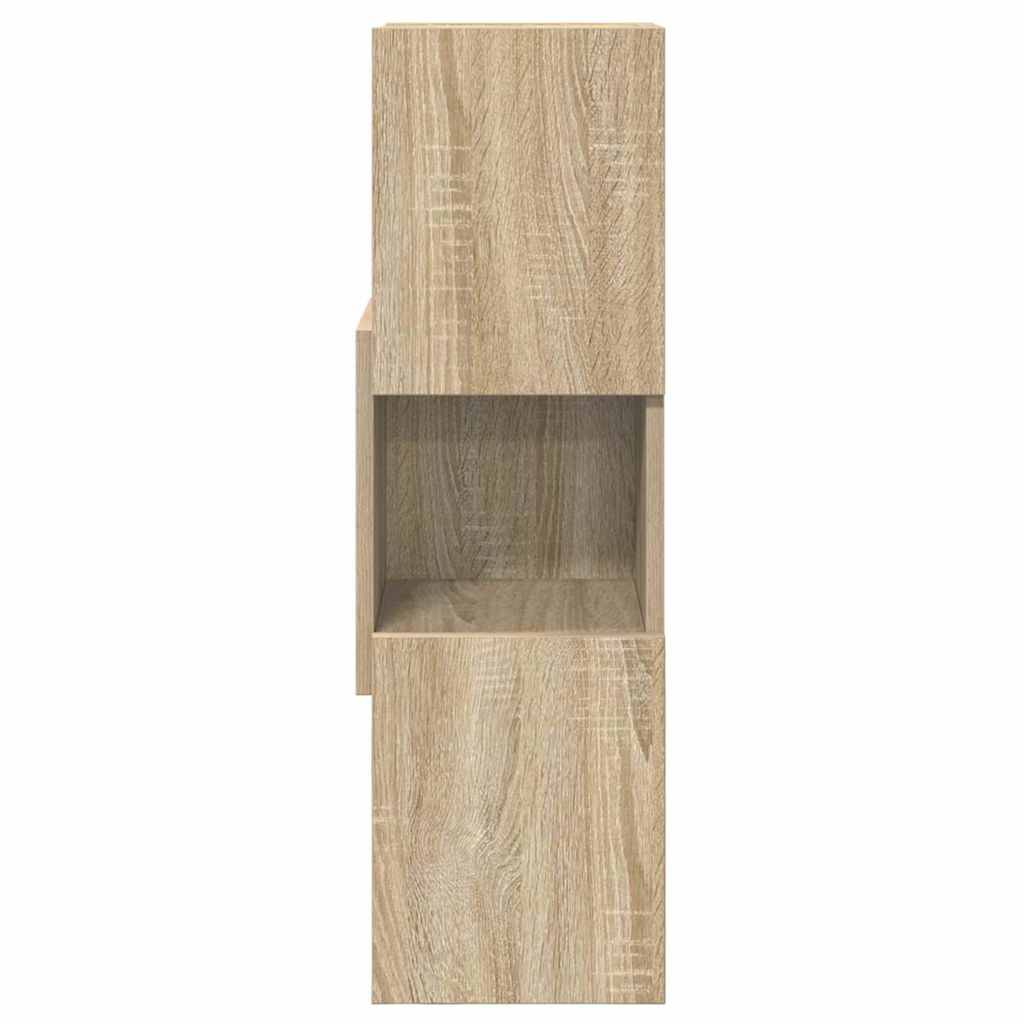 vidaXL Eckschrank Sonoma-Eiche 25,5x25x80cm Holzwerkstoff