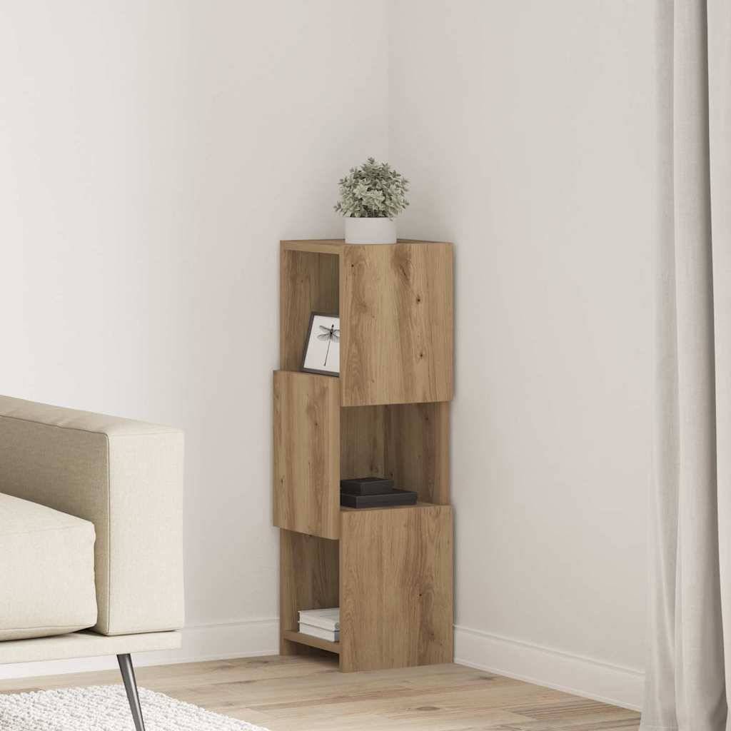 vidaXL Eckschrank Artisan-Eiche 25,5x25x80cm Holzwerkstoff