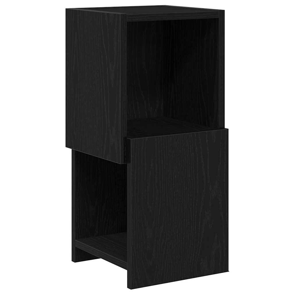 vidaXL Eckschrank Schwarz Eichen-Optik 25,5x25x55cm Holzwerkstoff