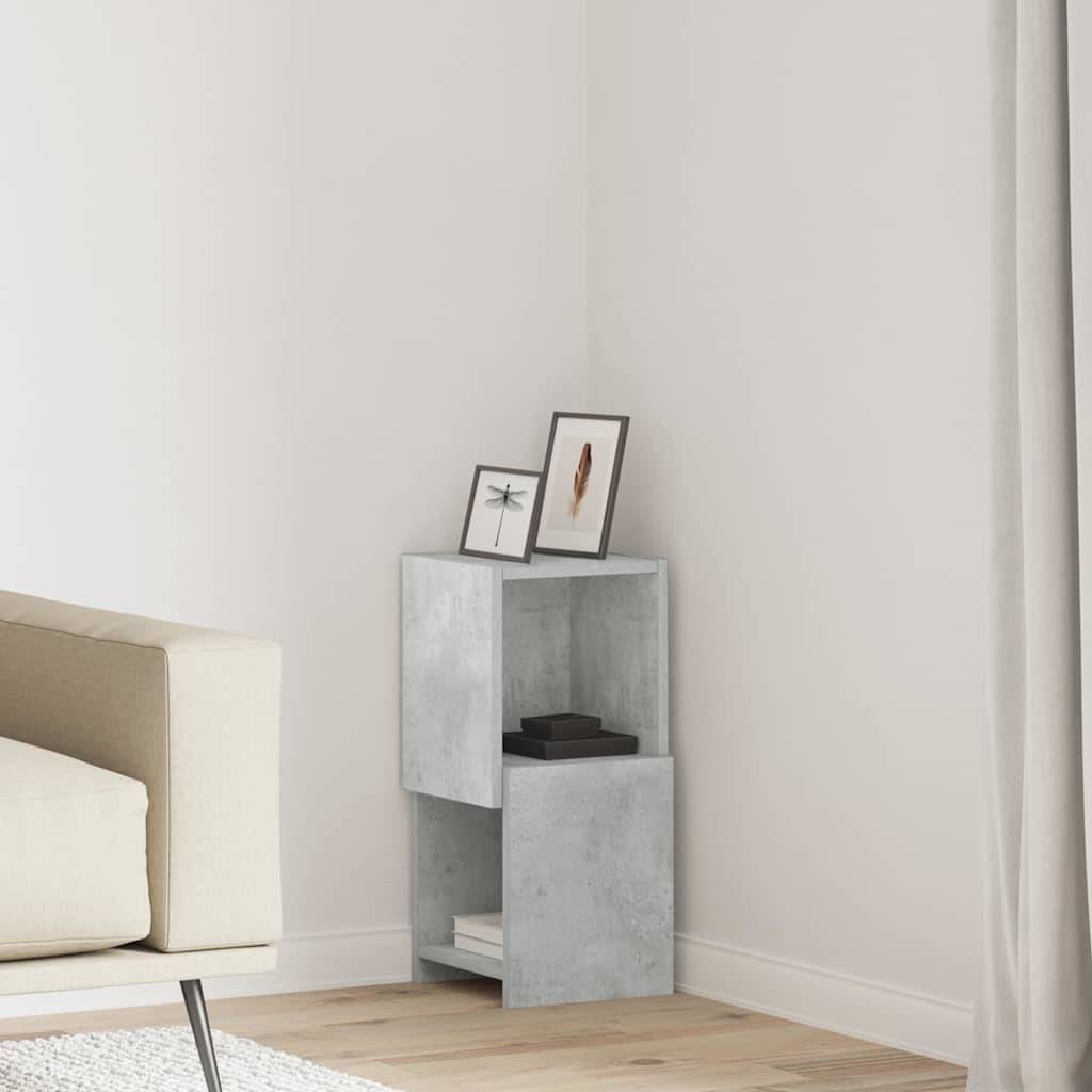 vidaXL Eckschrank Beton Grau 25,5x25x55cm Holzwerkstoff