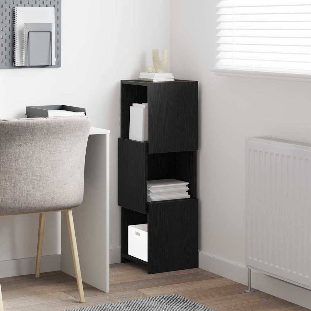 vidaXL Eckschrank Schwarz Eichen-Optik 30,5x30x95cm Holzwerkstoff