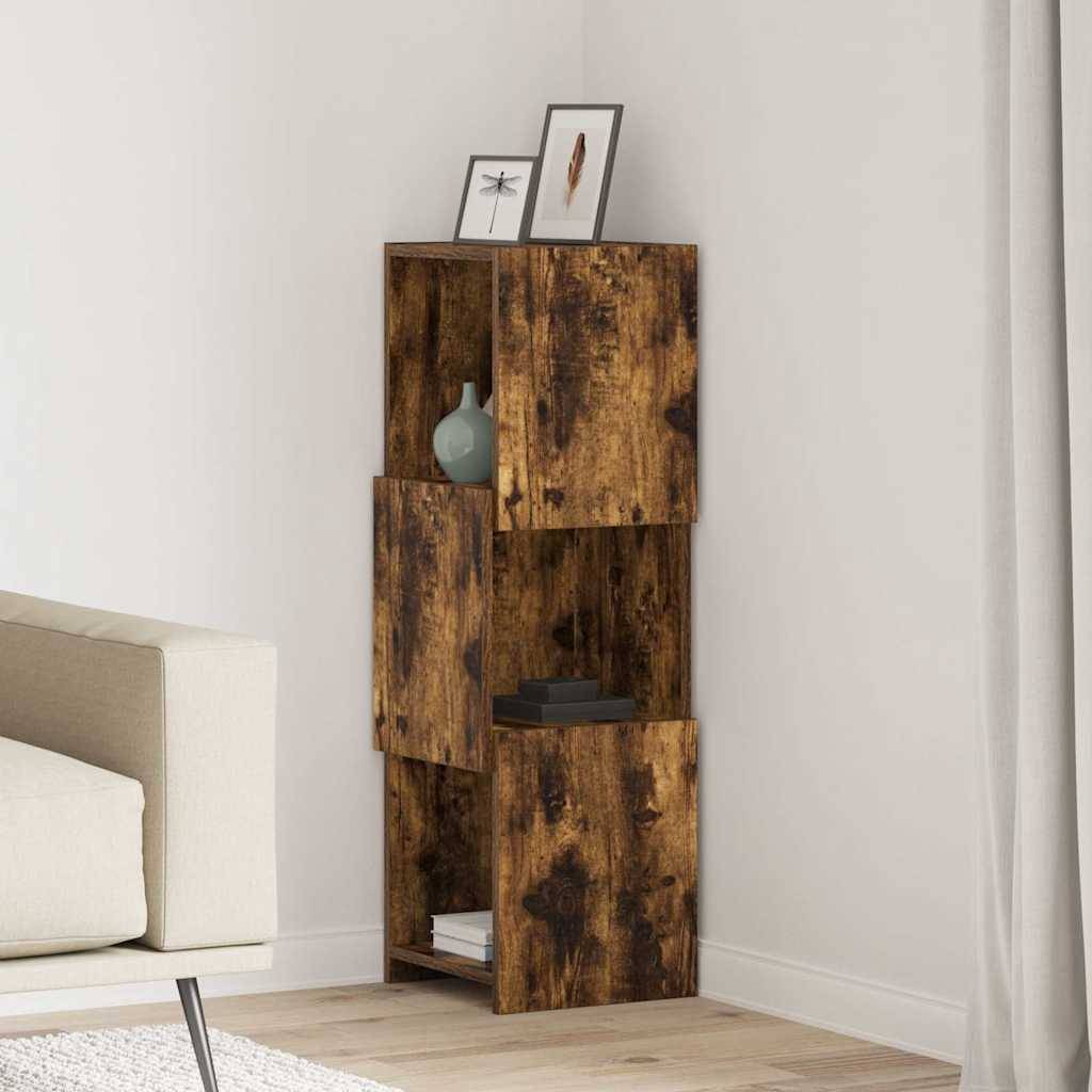 vidaXL Eckschrank Geräucherte Eiche 30,5x30x95cm Holzwerkstoff