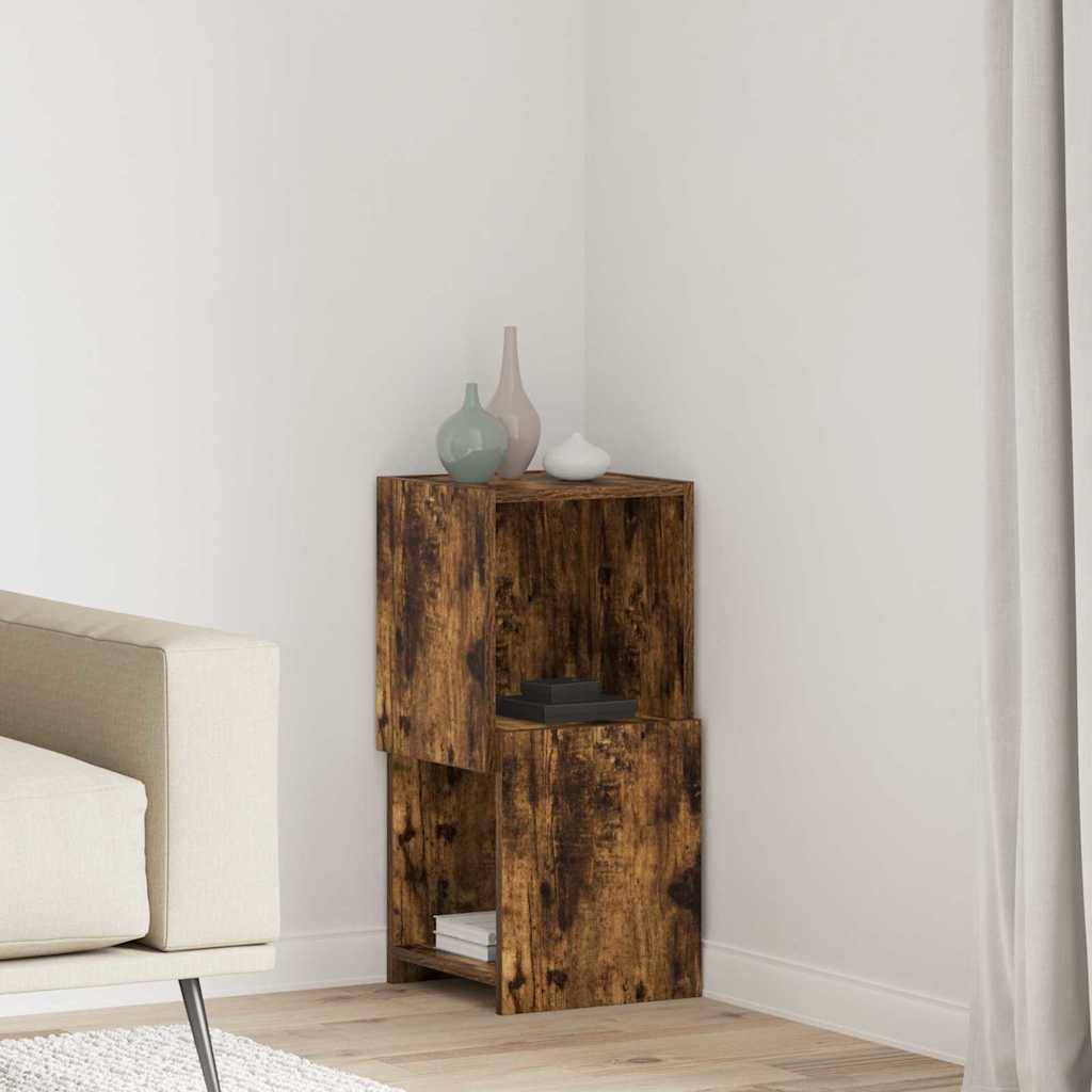 vidaXL Eckschrank Geräucherte Eiche 30,5x30x65cm Holzwerkstoff