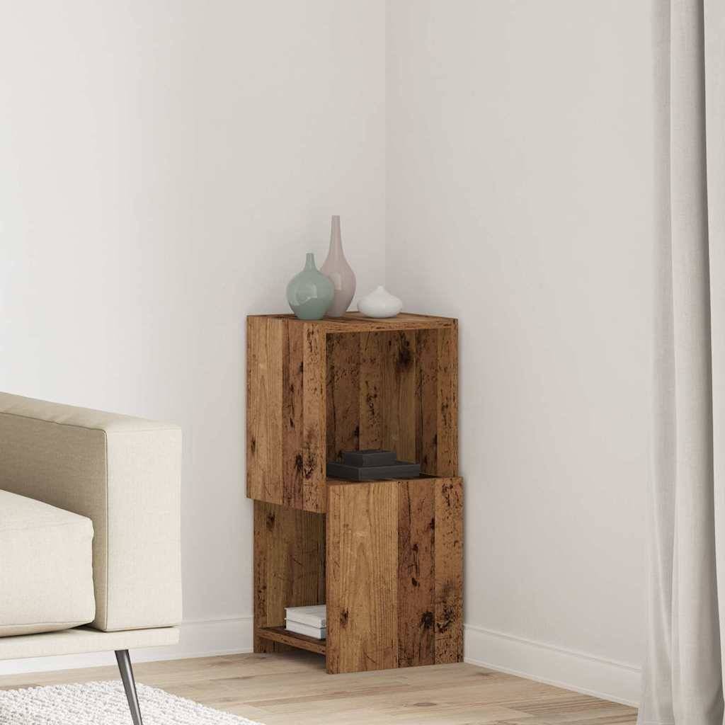 vidaXL Eckschrank Altholz 30,5x30x65cm Holzwerkstoff