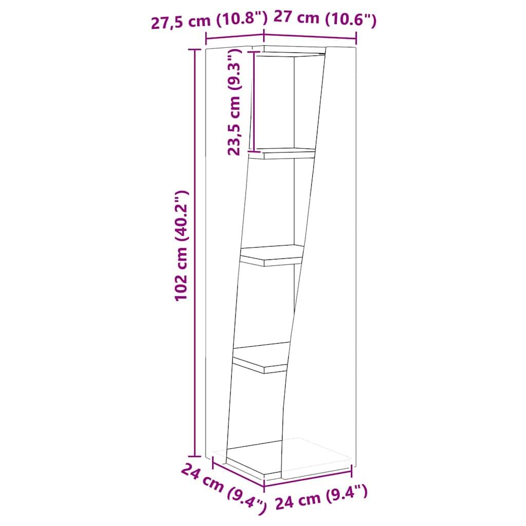 vidaXL Eckschrank 27,5x27x102cm Holzwerkstoff
