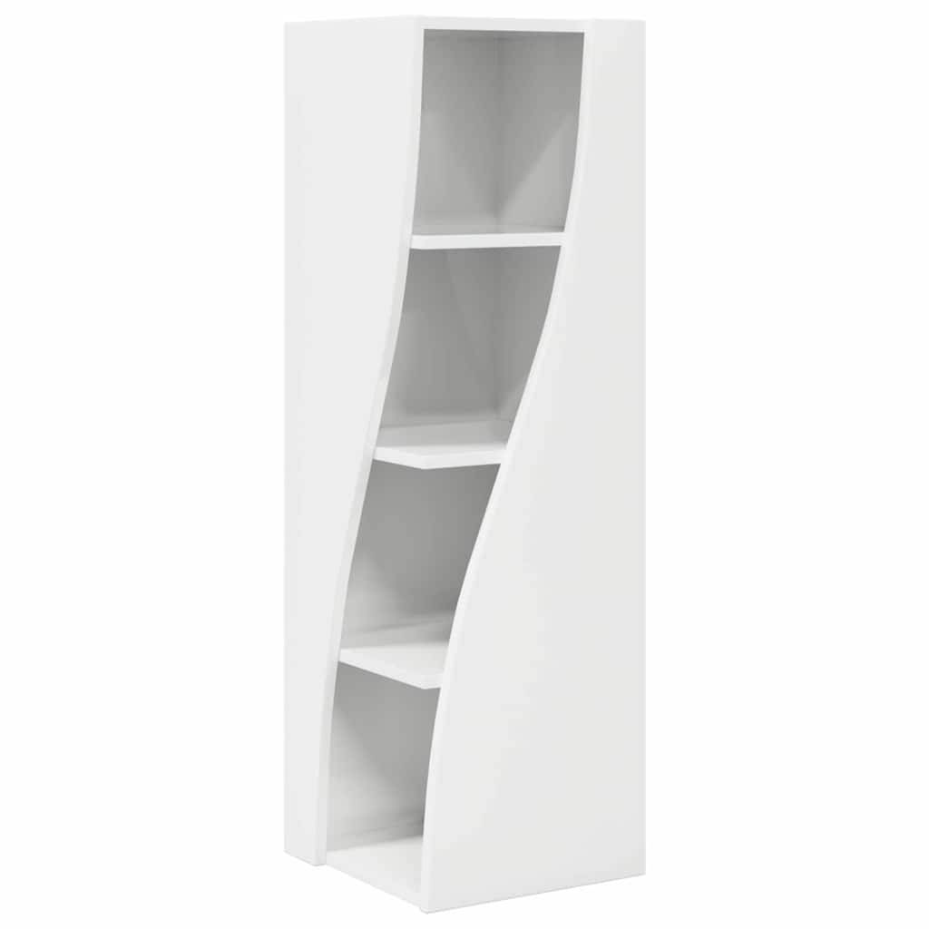 vidaXL Eckschrank Hochglanz Weiß 32x32x102cm Holzwerkstoff