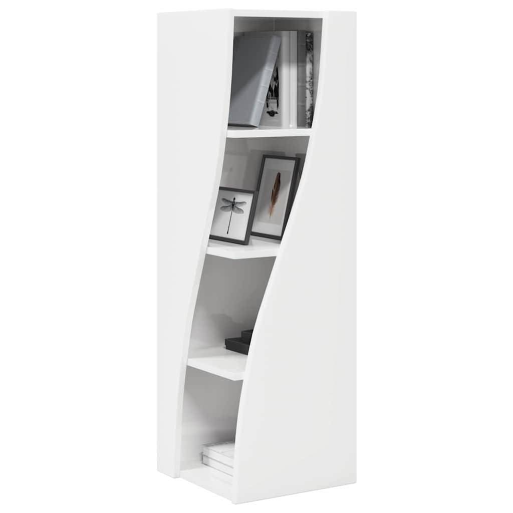 vidaXL Eckschrank Hochglanz Weiß 32x32x102cm Holzwerkstoff