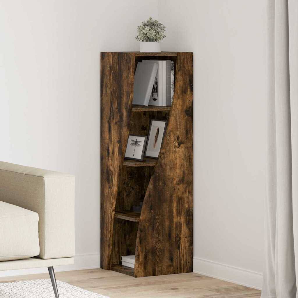 vidaXL Eckschrank Geräucherte Eiche 32x32x102cm Holzwerkstoff