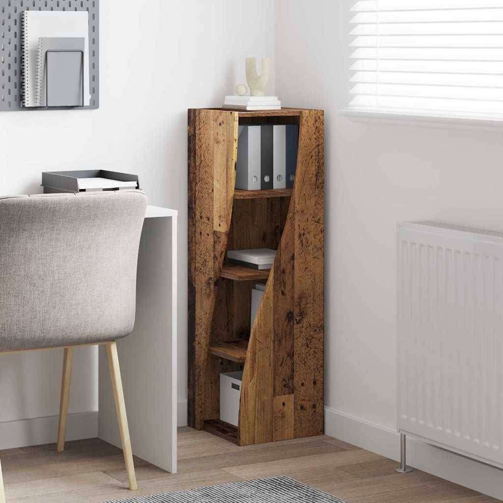 vidaXL Eckschrank Altholz 32x32x102cm Holzwerkstoff