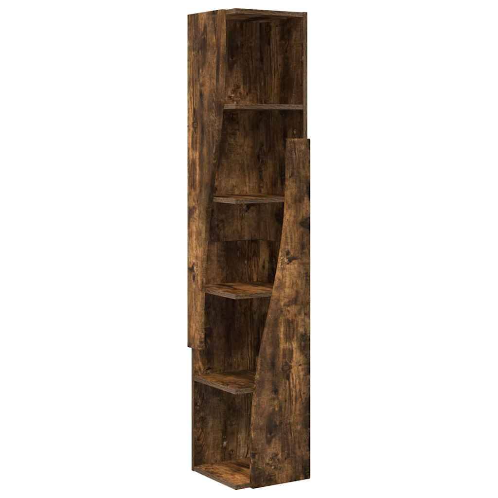 vidaXL Eckschrank Geräucherte Eiche 27,5x27x140cm Holzwerkstoff