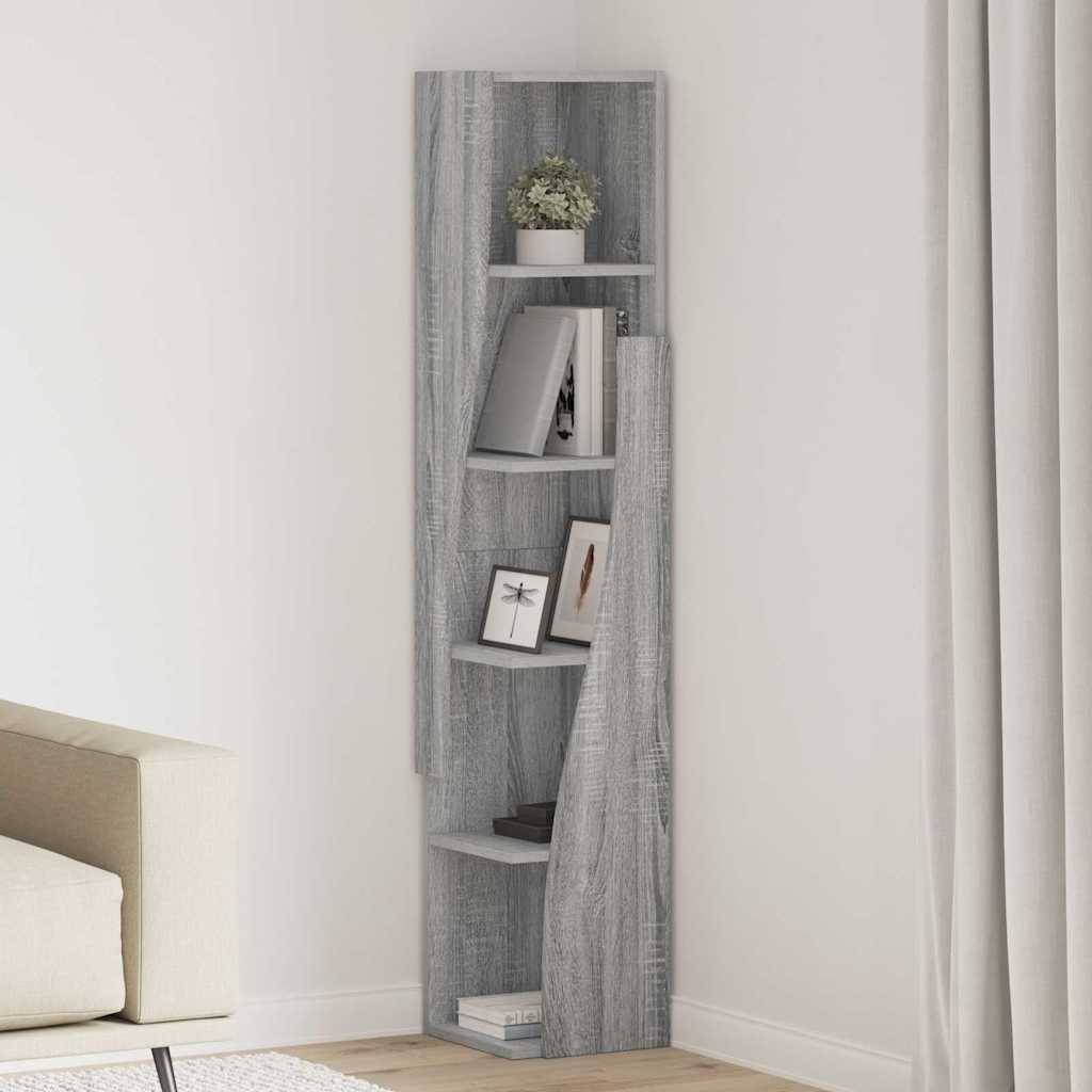 vidaXL Eckschrank Graues Sonoma 27,5x27x140cm Holzwerkstoff