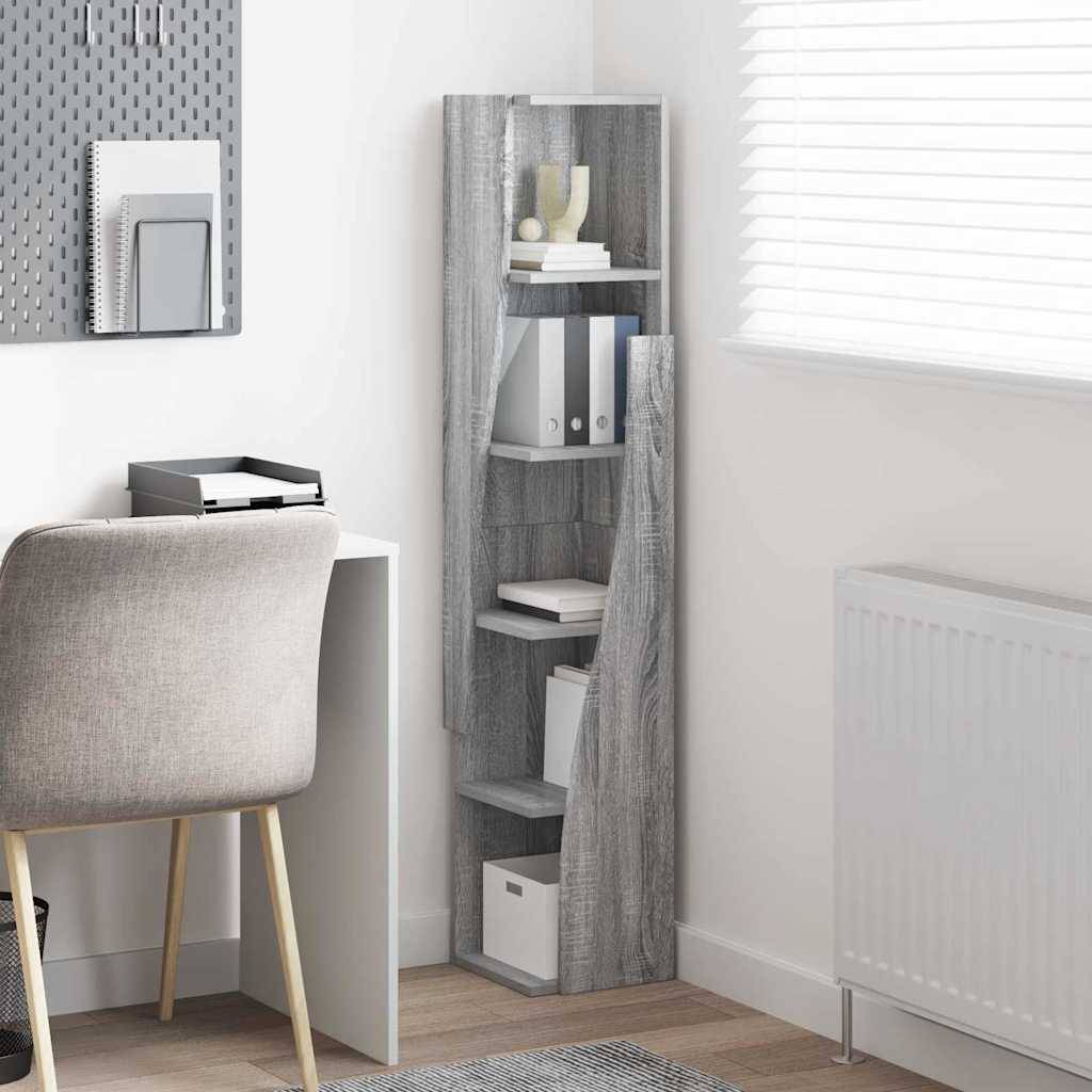 vidaXL Eckschrank Graues Sonoma 27,5x27x140cm Holzwerkstoff