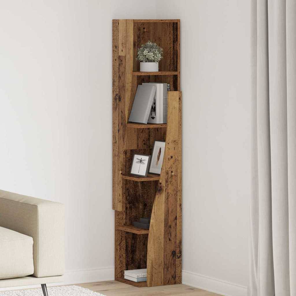 vidaXL Eckschrank Altholz 27,5x27x140cm Holzwerkstoff
