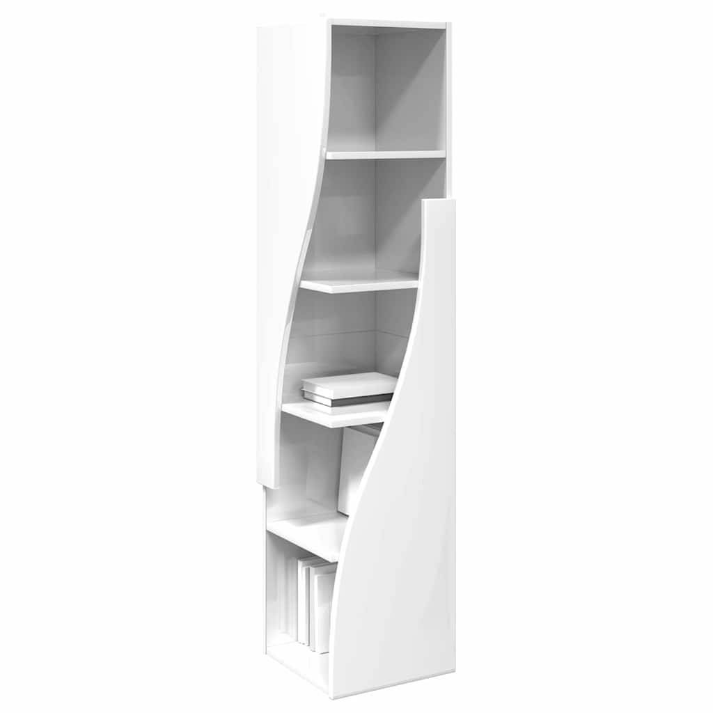 vidaXL Eckschrank Hochglanz Weiß 32x32x140cm Holzwerkstoff