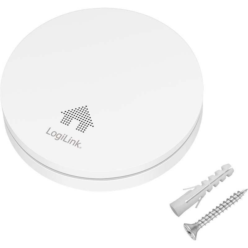 LogiLink Rauchmelder, extra flach, 85 db, weiß