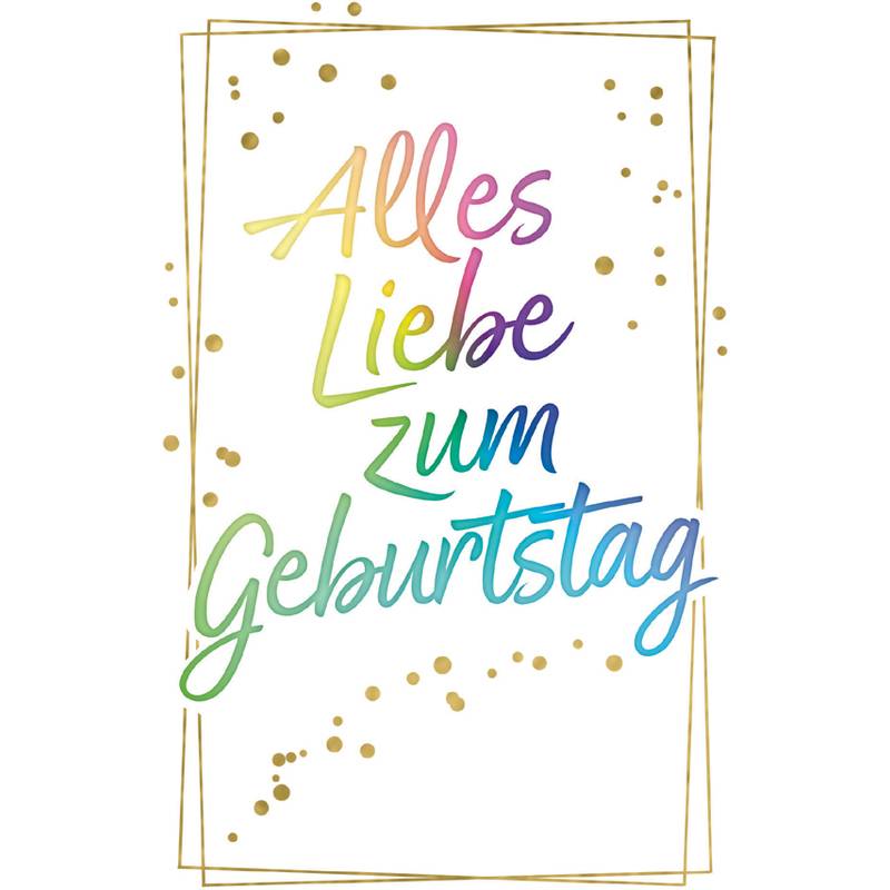 SUSY CARD Geburtstagskarte "Rainbow Colors"