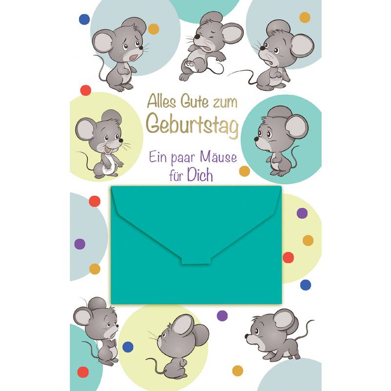 SUSY CARD Geldschein-Geburtstagskarte "Mäuse"