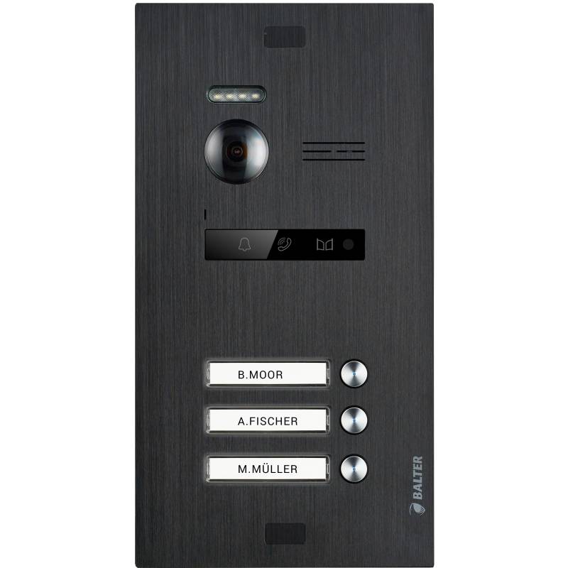 Balter Evo HD Türstation 3 Familienhaus Schwarz