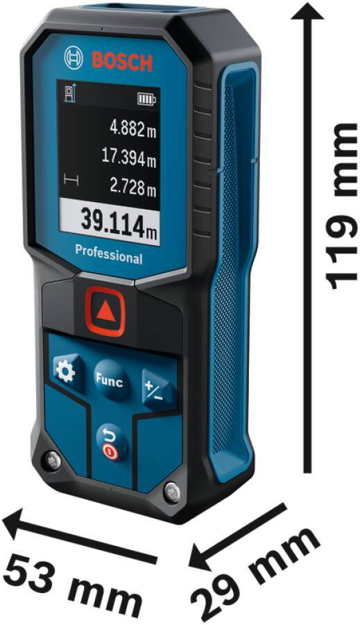 Laser-Entfernungsmesser GLM 40-31 0601075000 Typ GLM 40-31 Opt. A Lieferumfang 2x 1,5V LR6 Batterie (AA), Tasche Messber
