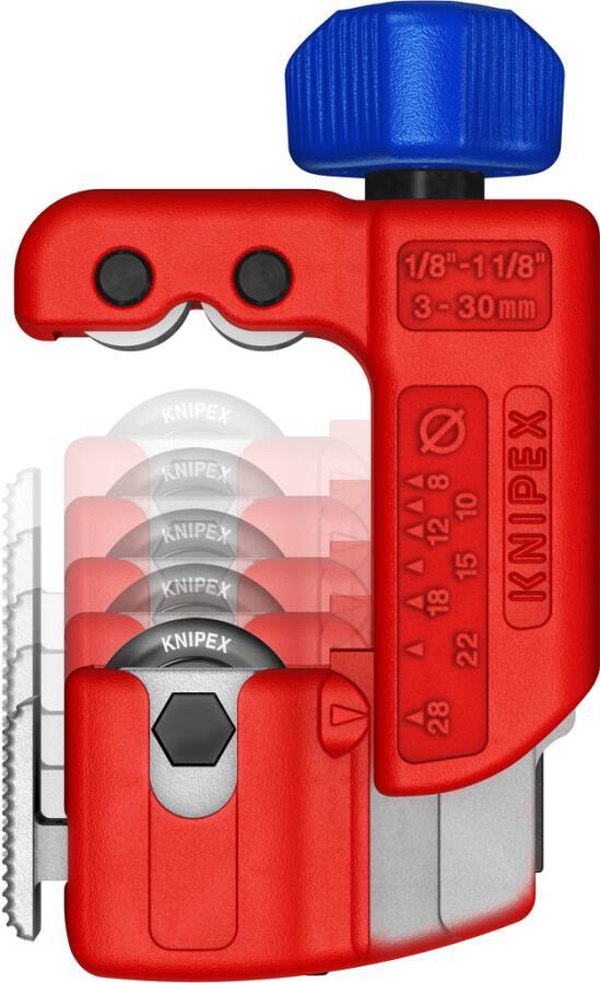 Rohrabschneider TubiX® S 90 31 01 Rohr-Ø 3-30 mm Rohr-Ø 1/8 - 1 1/8 Zoll Wanddicke 2 mm