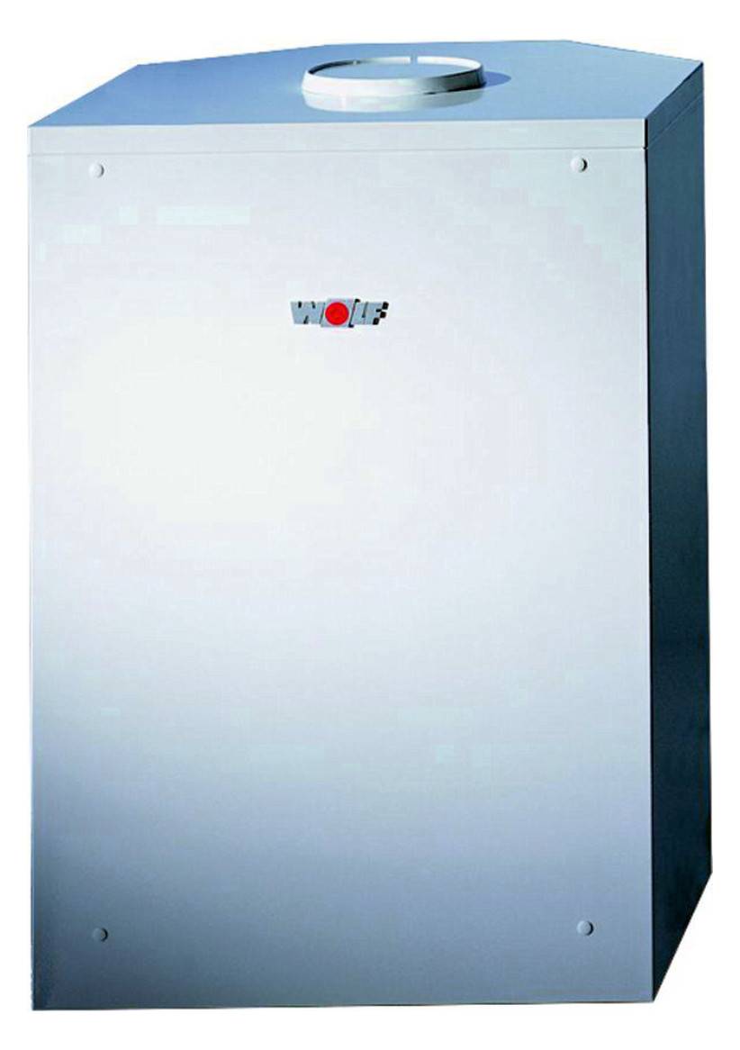 Eine weiße Wolf-Marken-Haushaltsgerät mit minimalistischem Frontpaneel-Design und Logo in der Mitte.