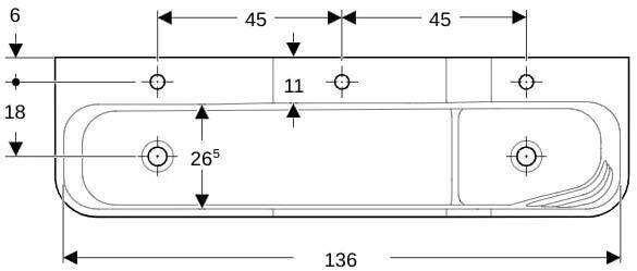 Geberit Spiel- u Waschlandschaft Bambini Version L 1400x300x390mm weiß